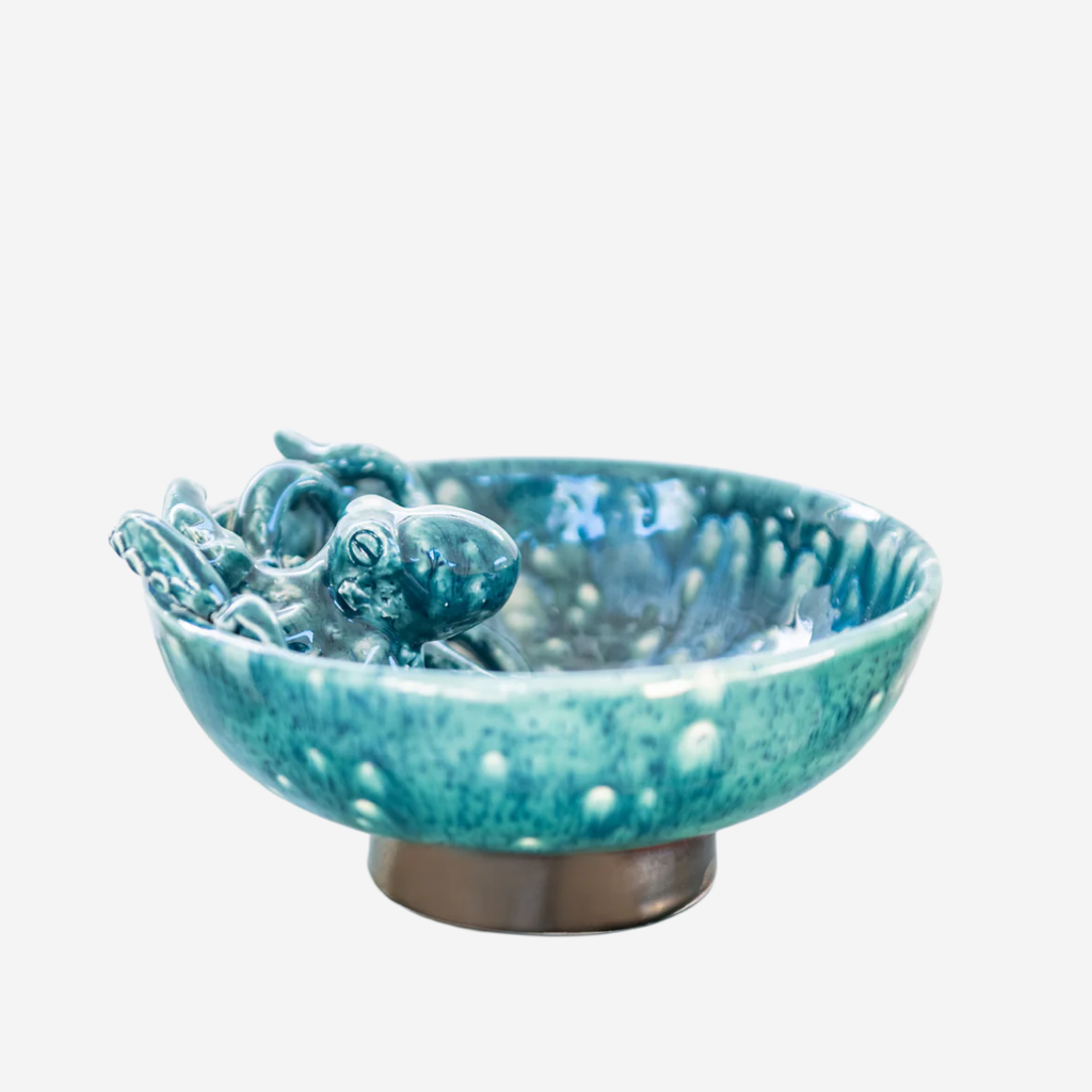 Shy Shy Octopus Bowl - Bubbling Blue
