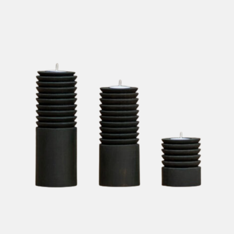 Ripple Candle Holder - Black