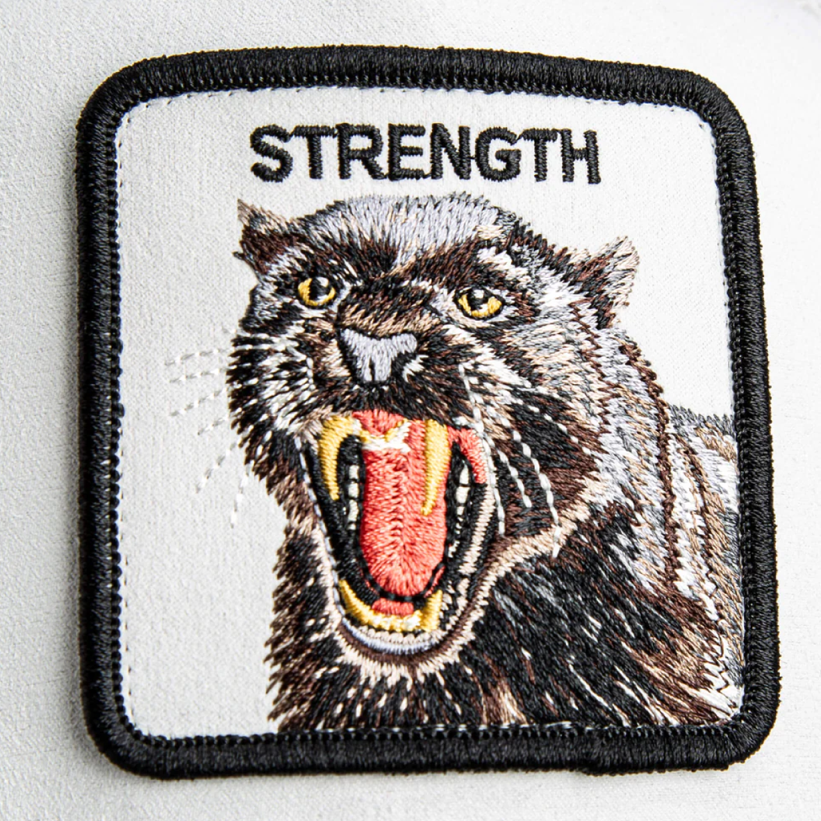 The Suede Strength Panther Trucker - Black & White