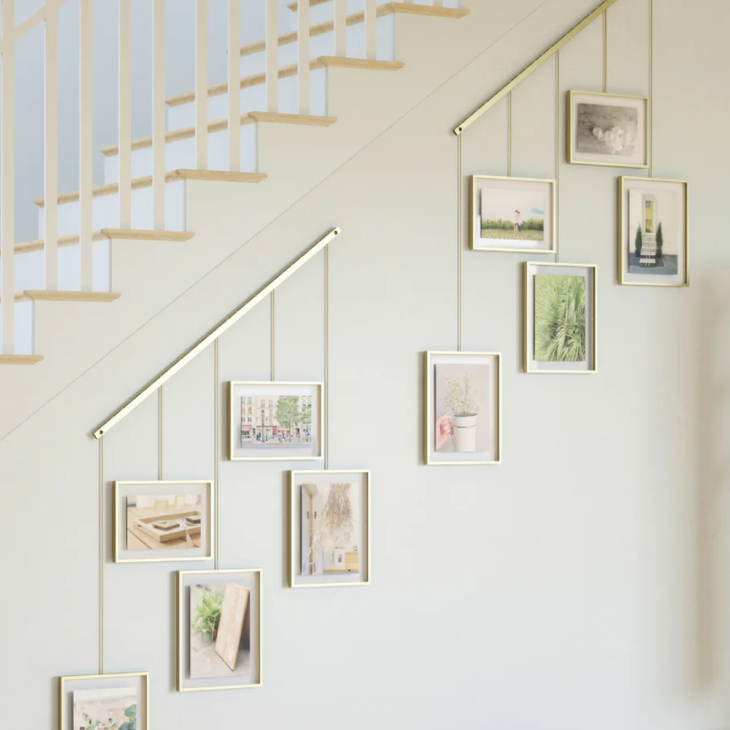 Exhibit Photo Display Set Of 5 - Brass