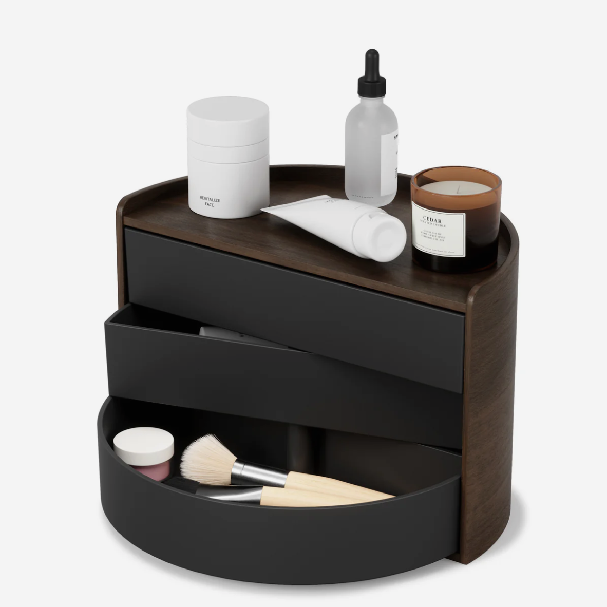 Moona Storage Box - Black & Walnut