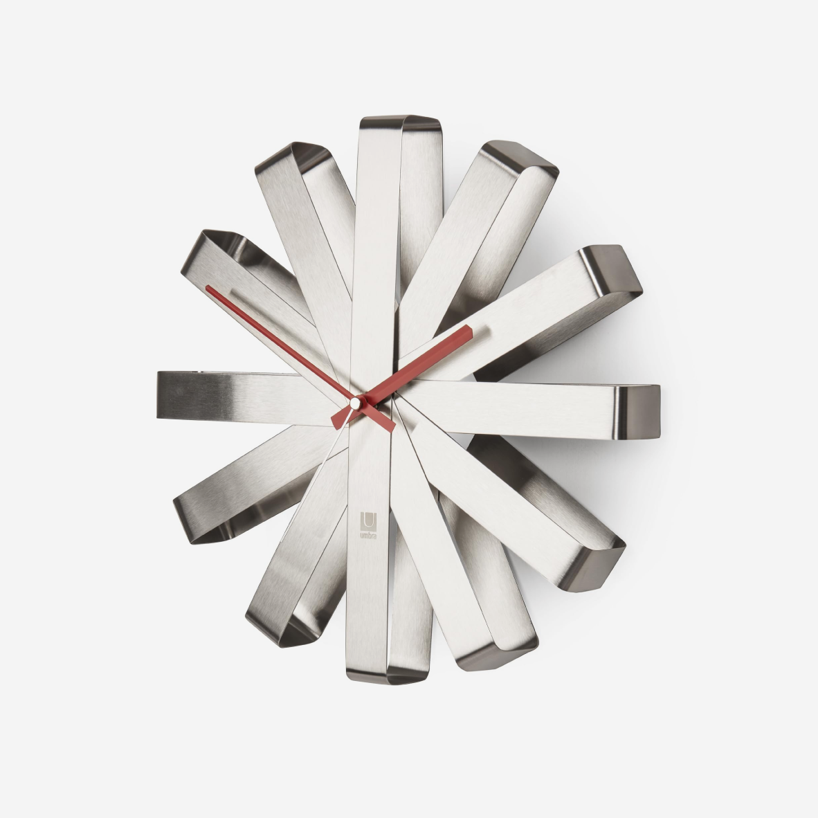 Ribbon Wall Clock - Steel