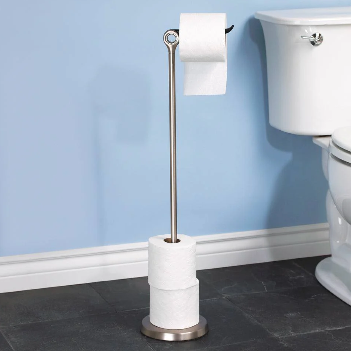 Tucan Toilet Paper Stand - Nickel
