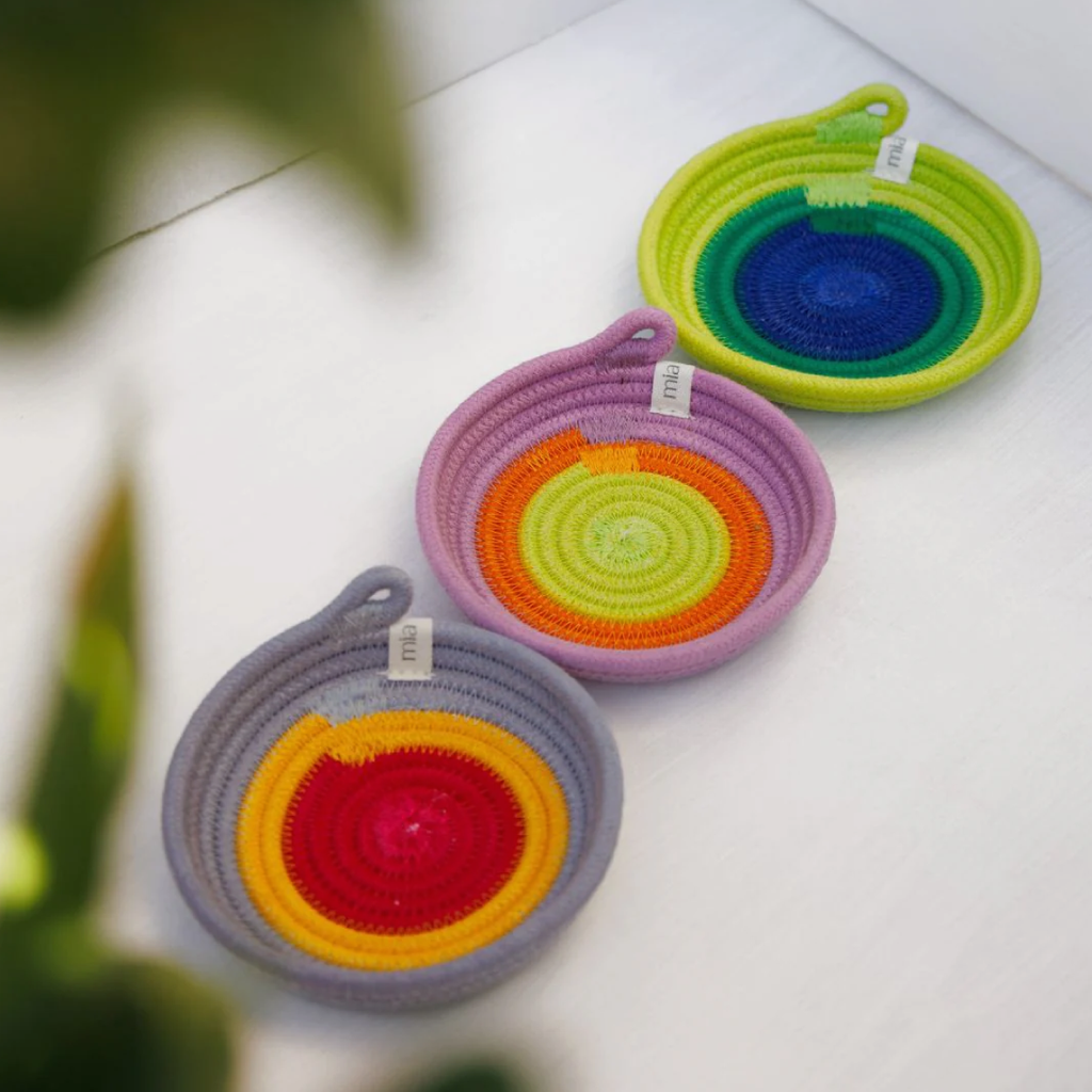Trinket Tray - Fuchsia & Blue-Grey