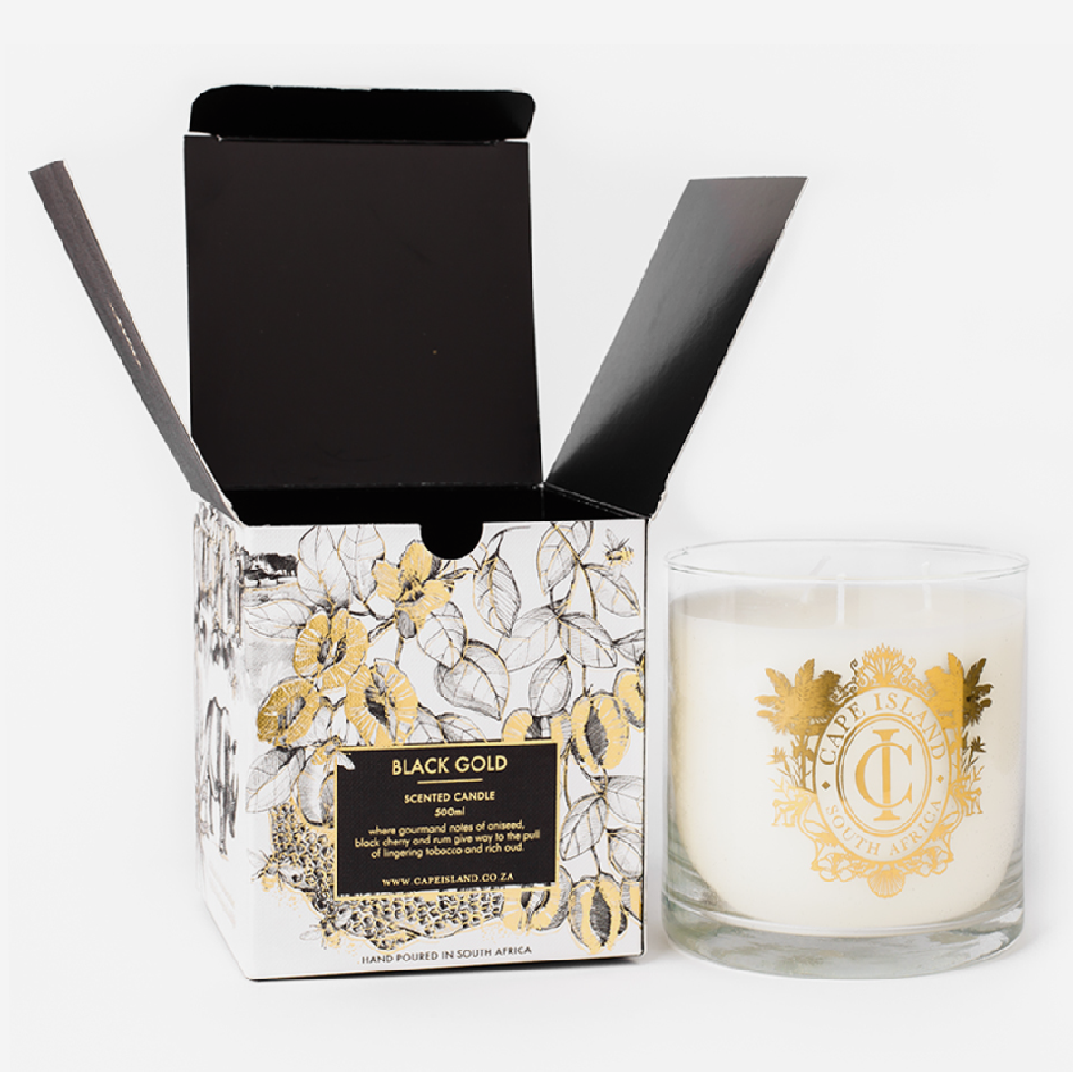Large Candle - Black Gold