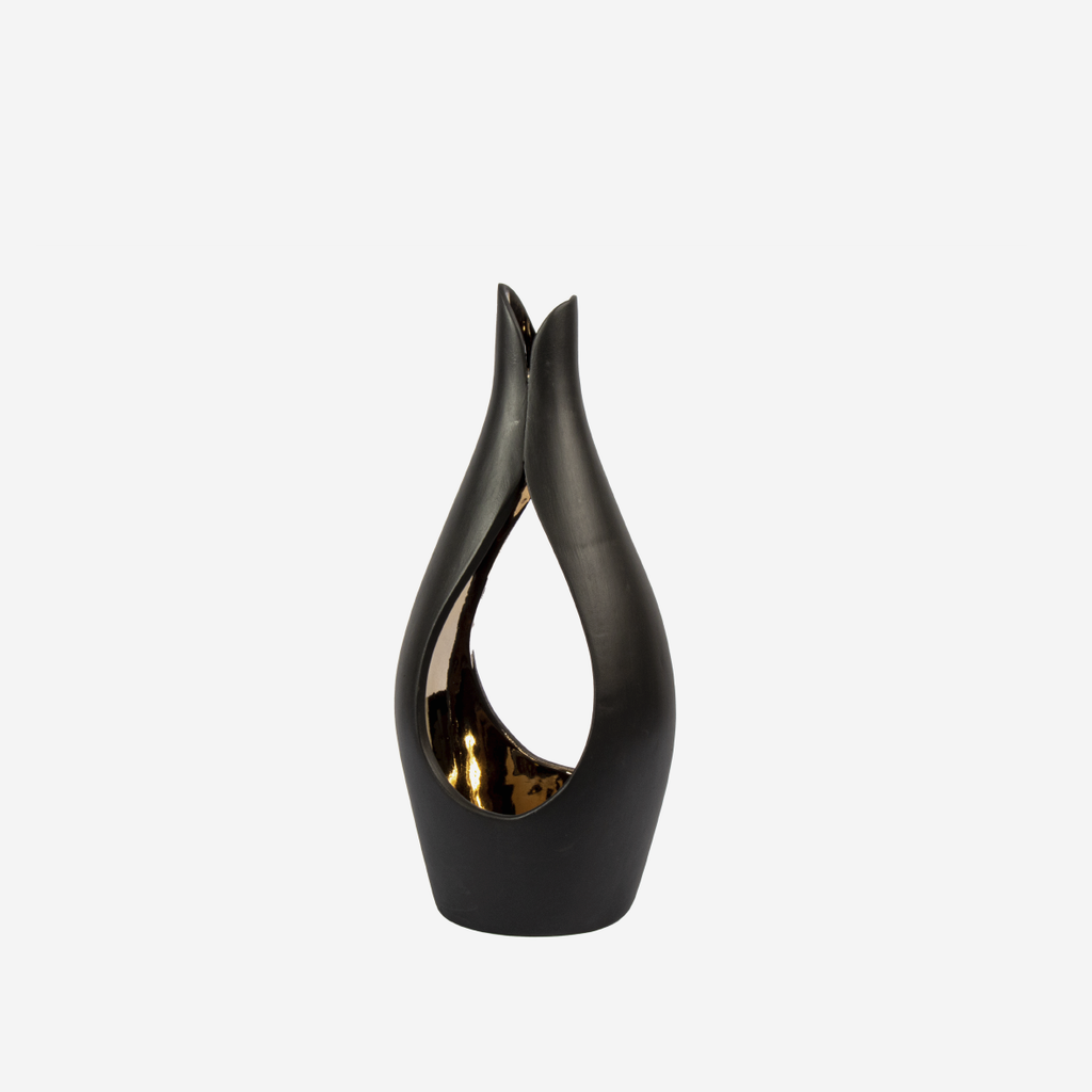 Tulip Candle Holder - Black
